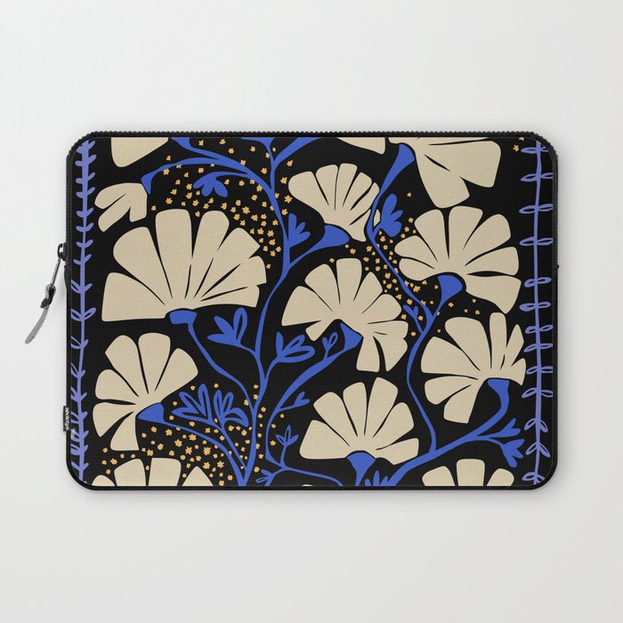 Klimts always blooming good mood deep black Laptop Sleeve Gallery Image 1