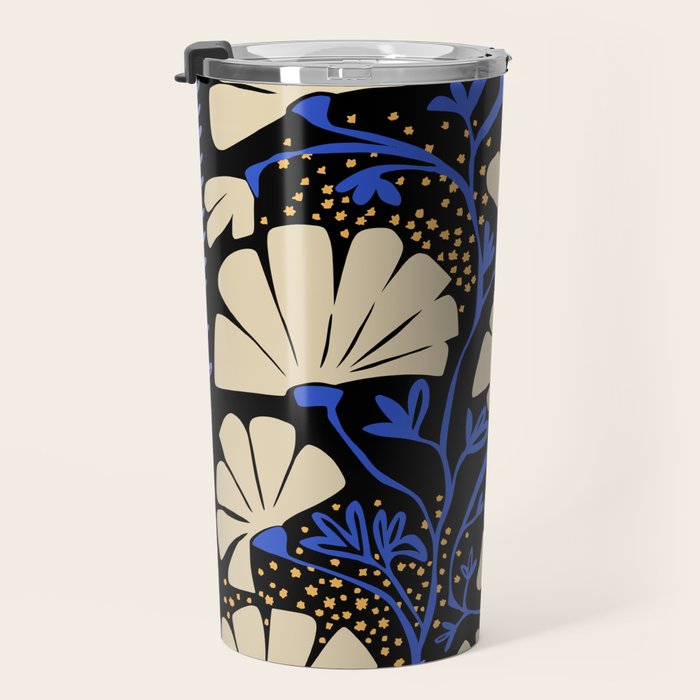 Klimts always blooming good mood deep black Travel Mug Gallery Image 3