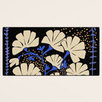 Klimts always blooming good mood deep black Desk Mat Gallery Image 3