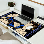 Klimts always blooming good mood deep black Desk Mat Gallery Image 2