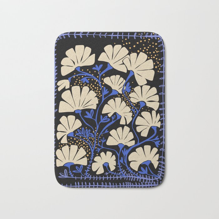 Klimts always blooming good mood deep black Bath Mat Gallery Image 1