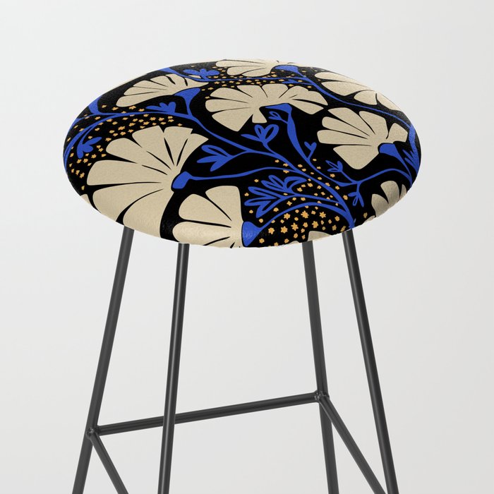 Klimts always blooming good mood deep black Stool Gallery Image 2