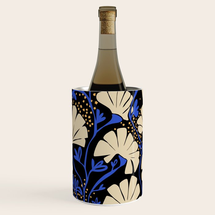 Klimts always blooming good mood deep black Wine Chiller Gallery Image 1
