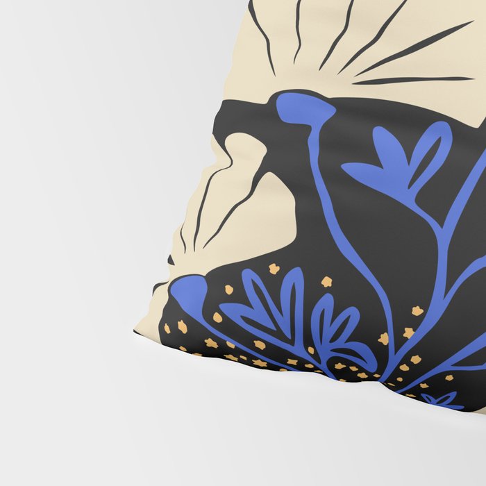 Klimts always blooming good mood deep black Pillow Sham Gallery Image 4