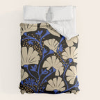 Klimts always blooming good mood deep black Comforter Gallery Image 6