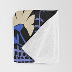 Klimts always blooming good mood deep black Throw Blanket Gallery Image 3