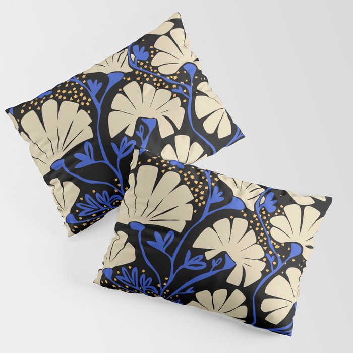 Klimts always blooming good mood deep black Pillow Sham Gallery Image 3