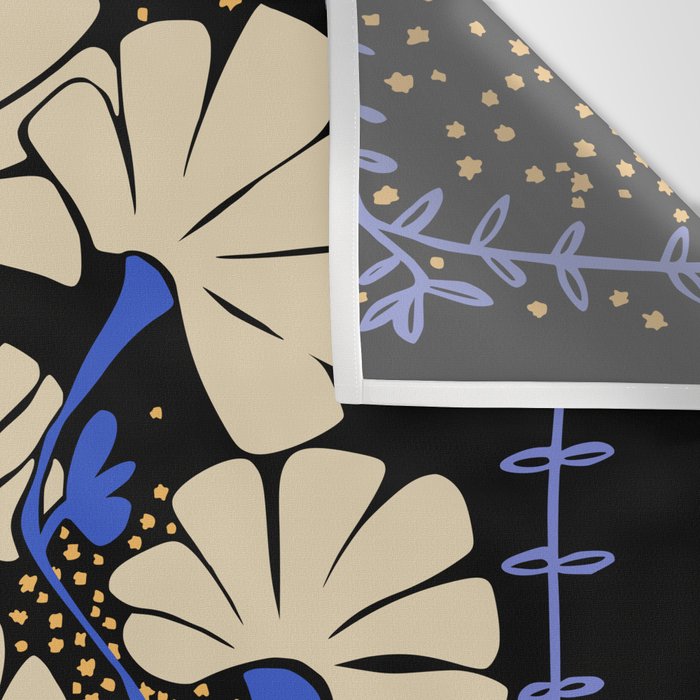 Klimts always blooming good mood deep black Wall Tapestry Gallery Image 3