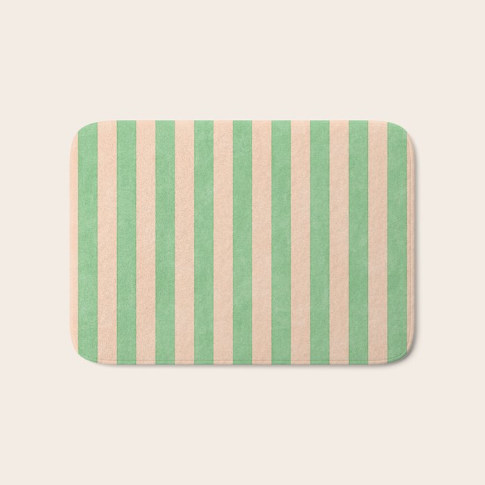STRIPES 001 N - Lime Bath Mat Gallery Image 1