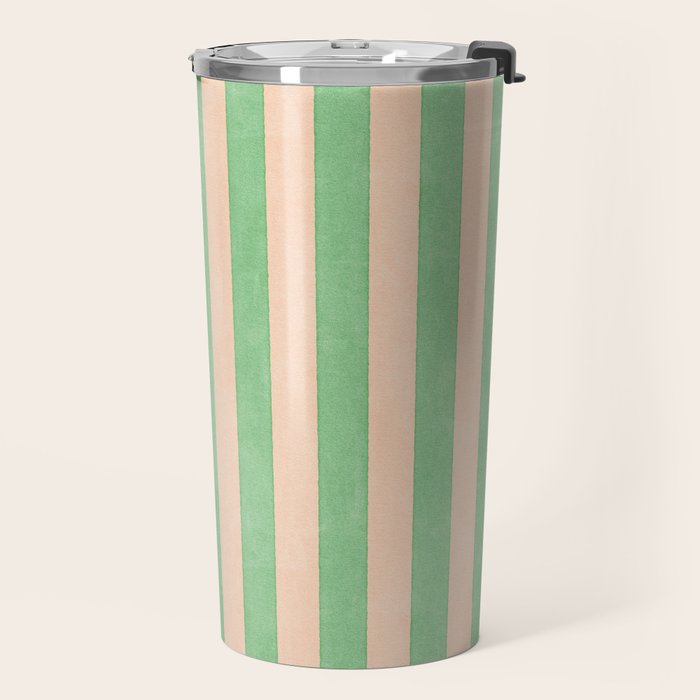 STRIPES 001 N - Lime Travel Mug Gallery Image 2