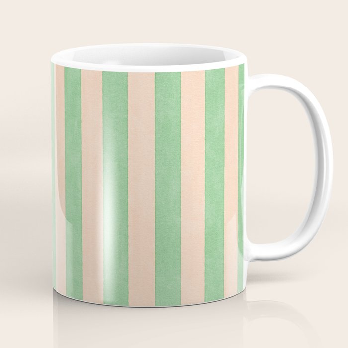 STRIPES 001 N - Lime Coffee Mug Gallery Image 1