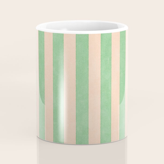 STRIPES 001 N - Lime Coffee Mug Gallery Image 4