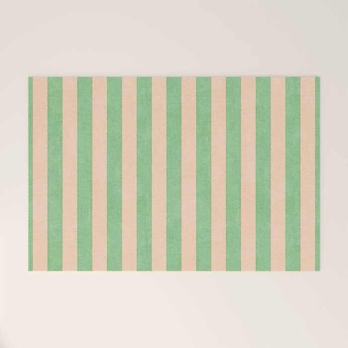 STRIPES 001 N - Lime Welcome Mat Gallery Image 1