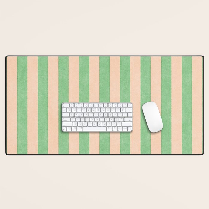 STRIPES 001 N - Lime Desk Mat Gallery Image 1