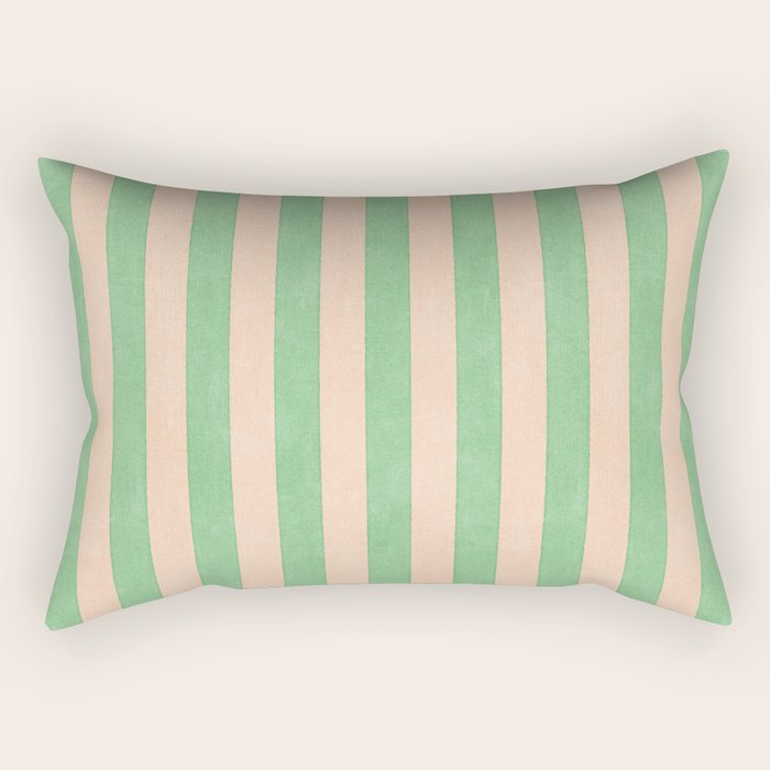 STRIPES 001 N - Lime Rectangular Pillow Gallery Image 1