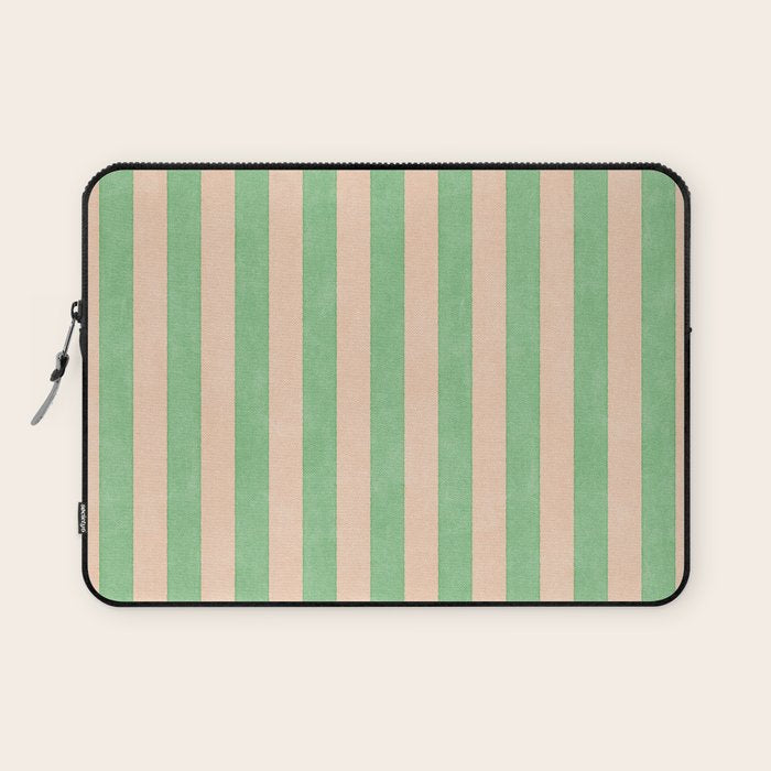 STRIPES 001 N - Lime Laptop Sleeve Gallery Image 1