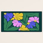 Midnight Summer: Matisse Foliage | Flower Market 001 Desk Mat Gallery Image 3