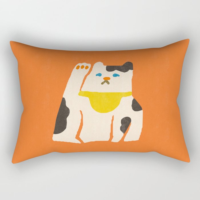 Maneki Neko Rectangular Pillow Gallery Image 2