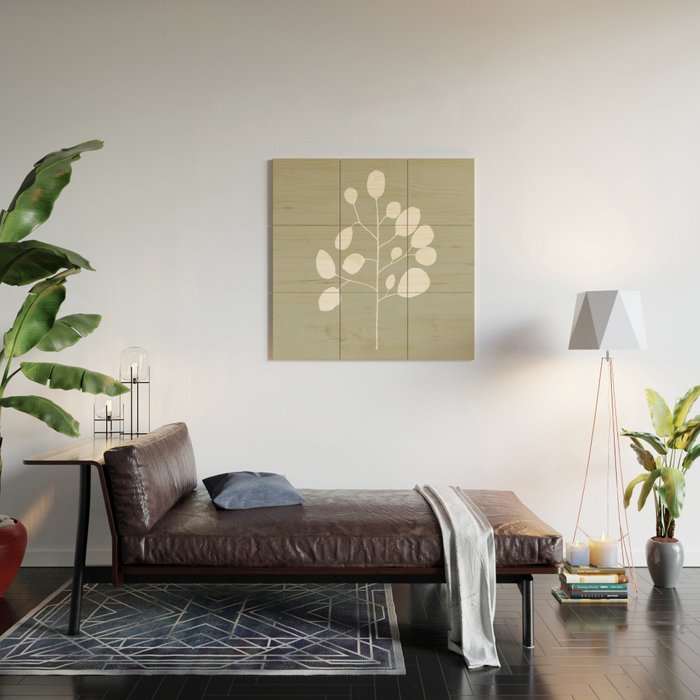 Large Eucalyptus (Linen Sage) Wood Wall Art Gallery Image 2