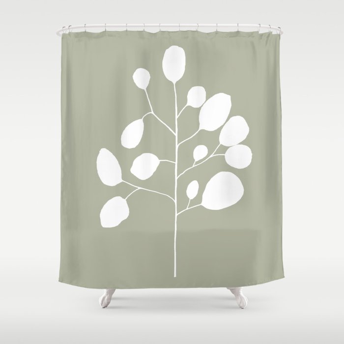 Large Eucalyptus (Linen Sage) Shower Curtain Gallery Image 1