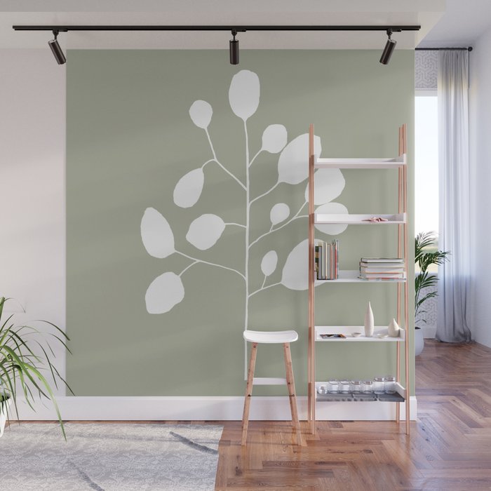 Large Eucalyptus (Linen Sage) Wall Mural Gallery Image 1