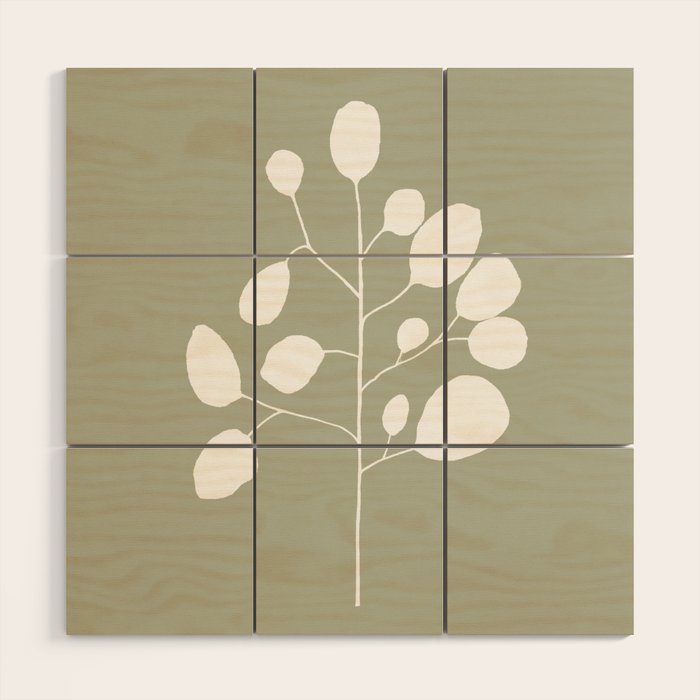 Large Eucalyptus (Linen Sage) Wood Wall Art Gallery Image 1