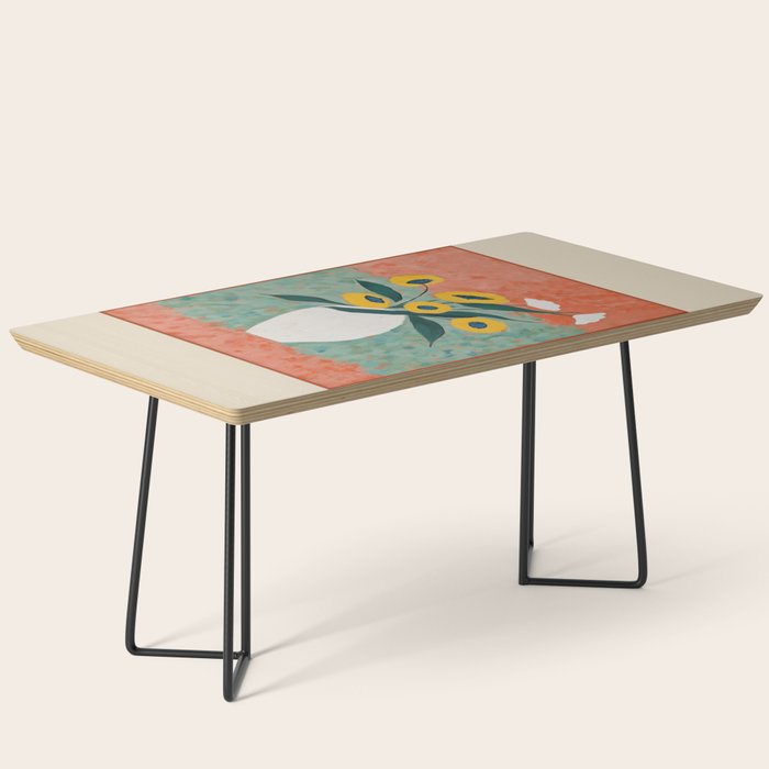 Bold Sunflower Still Life Coffee Table Gallery Image 1