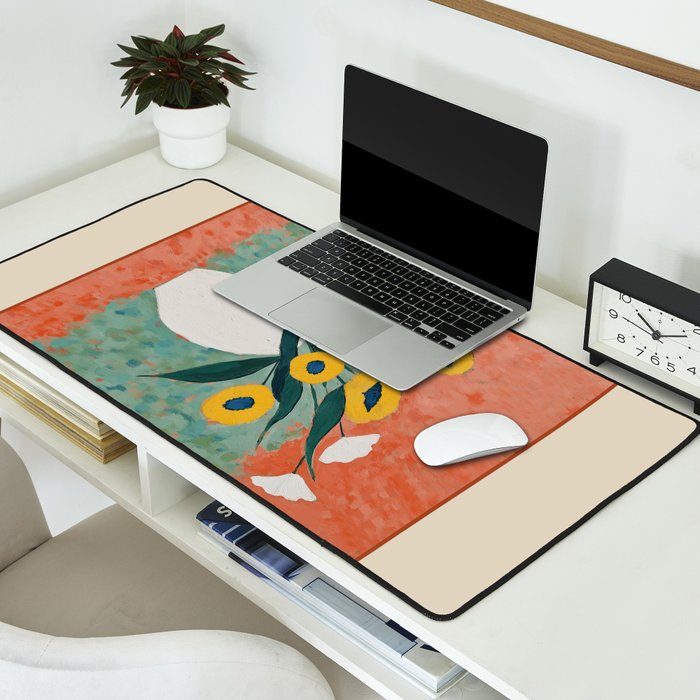 Bold Sunflower Still Life Desk Mat Gallery Image 2