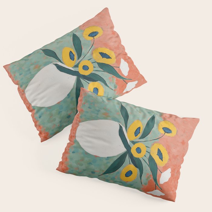 Bold Sunflower Still Life Pillow Sham Gallery Image 3