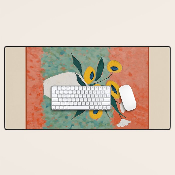 Bold Sunflower Still Life Desk Mat Gallery Image 1