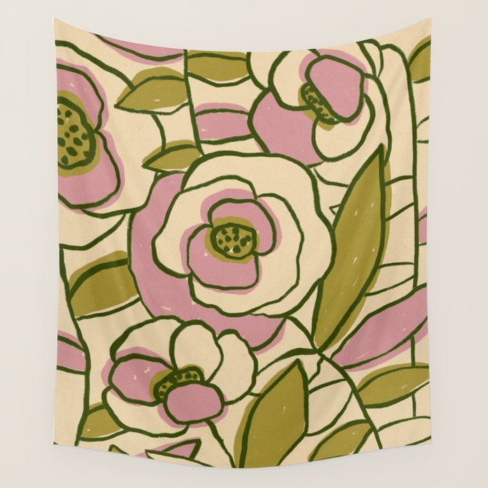 Rose Garden #1 Wall Tapestry Gallery Image 1