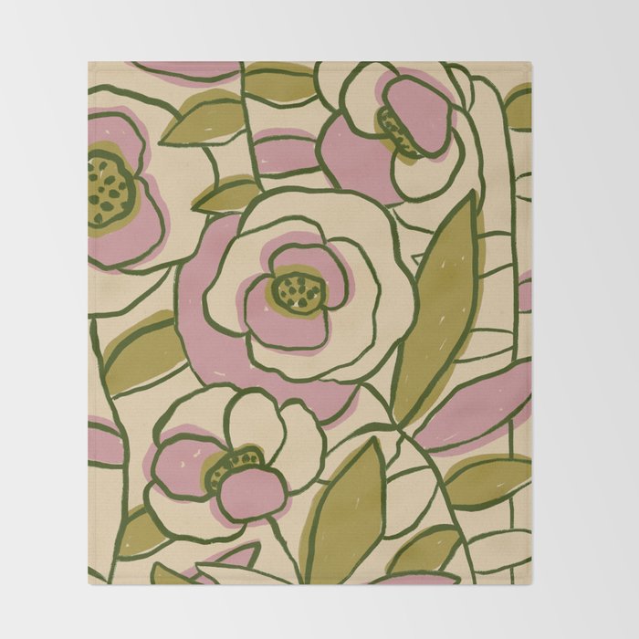 Rose Garden #1 Throw Blanket Gallery Image 2