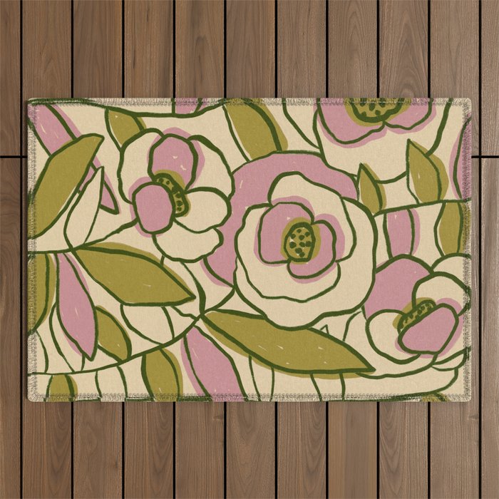Rose Garden #1 Outdoor Rug Gallery Image 1