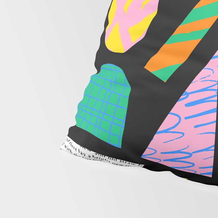 Modern abstract collage art shapes pattern  Pillow Sham Gallery Image 4