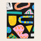 Modern abstract collage art shapes pattern  Notebook Gallery Image 4