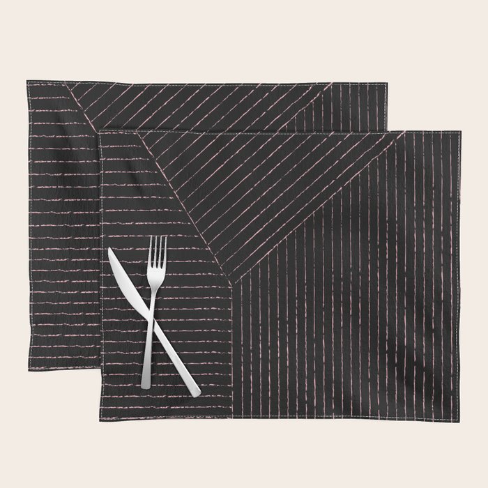 Lines (Black) Placemat Gallery Image 1