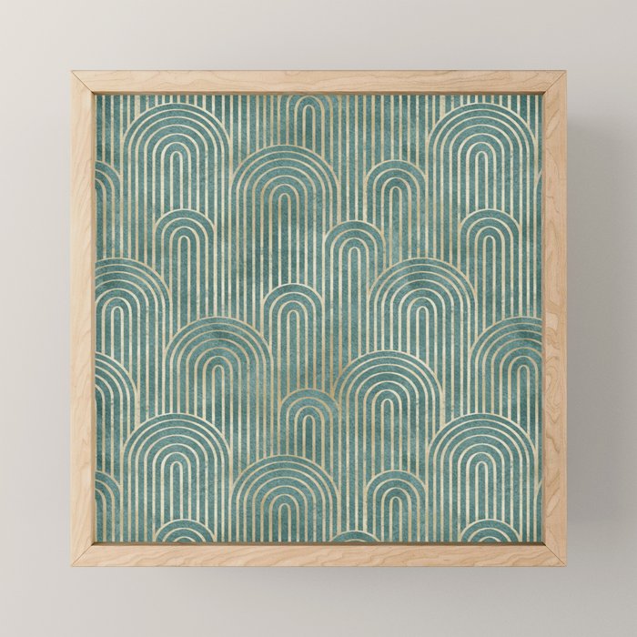 Art Deco Striped Arches Mini Art Print Gallery Image 1