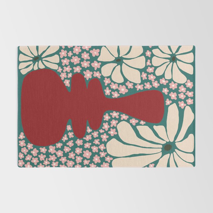 Happy Retro flower vase 1 Rug Gallery Image 2