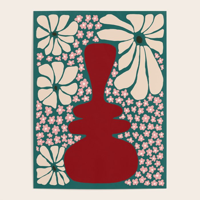 Happy Retro flower vase 1 Poster Gallery Image 4