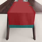 Happy Retro flower vase 1 Table Runner Gallery Image 1