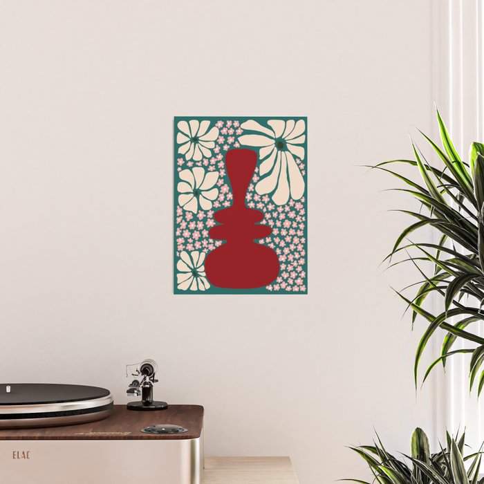 Happy Retro flower vase 1 Poster Gallery Image 2