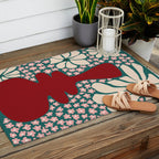 Happy Retro flower vase 1 Outdoor Rug Gallery Image 2