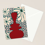 Happy Retro flower vase 1 Stationery Card Gallery Image 2