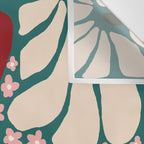 Happy Retro flower vase 1 Wall Tapestry Gallery Image 3