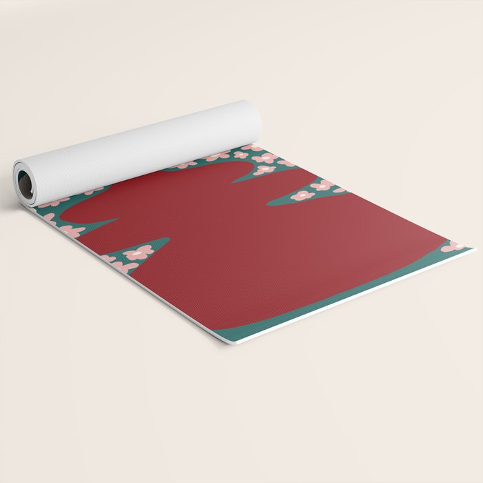 Happy Retro flower vase 1 Yoga Mat Gallery Image 2