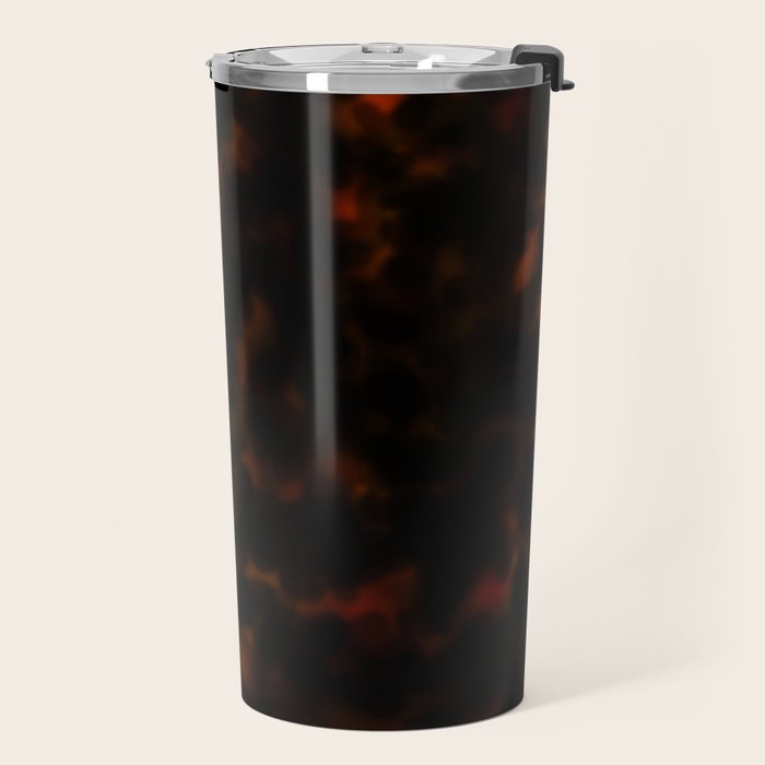 Dark Tortoiseshell Turtle Pattern Travel Mug Gallery Image 2