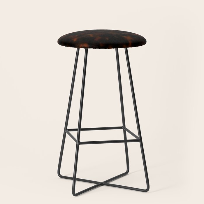 Dark Tortoiseshell Turtle Pattern Stool Gallery Image 1