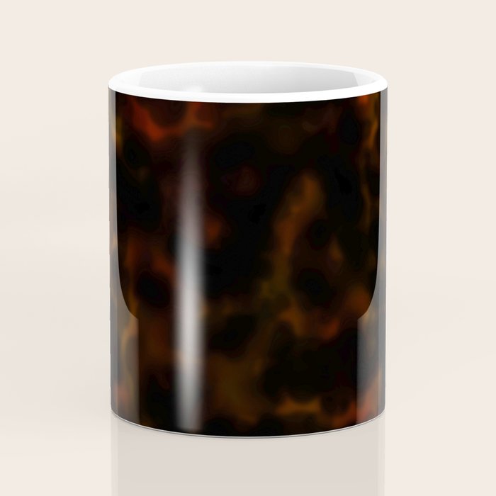 Dark Tortoiseshell Turtle Pattern Coffee Mug Gallery Image 4