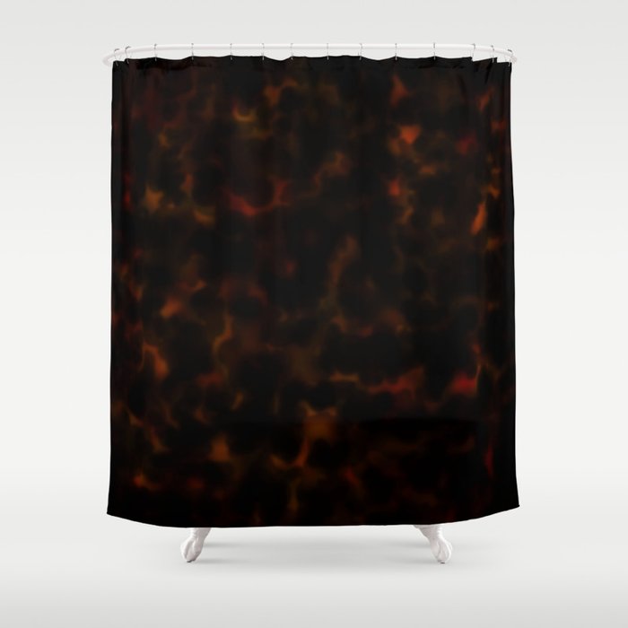 Dark Tortoiseshell Turtle Pattern Shower Curtain Gallery Image 1
