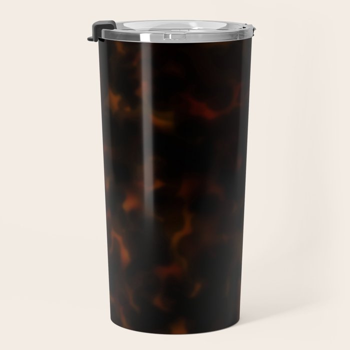 Dark Tortoiseshell Turtle Pattern Travel Mug Gallery Image 3